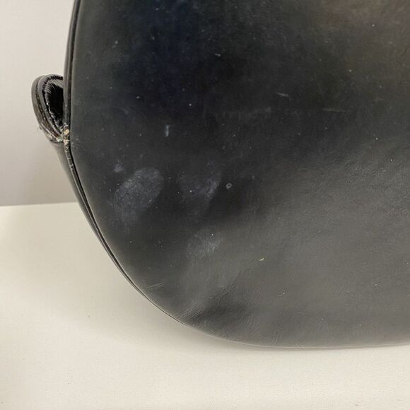 Vintage Judith Leiber Leather Purse Black Gold Tone Metal DUCK Clasp RARE‎ TLC - Picture 11 of 12